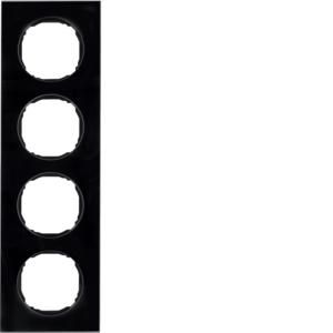 Afdekraam 4-v vlak berker R.8 glas zwart