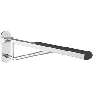 ViCareDESIGN closetbeugel opklapbaar RVS verchroomd/zwart 750mm incl. bevestigingsmateriaal