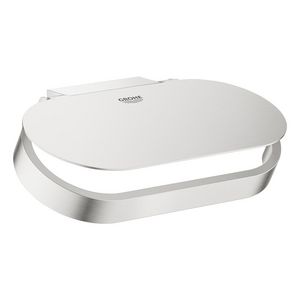 Selection closetrolhouder met klep 41069DC0 supersteel (rvs look)