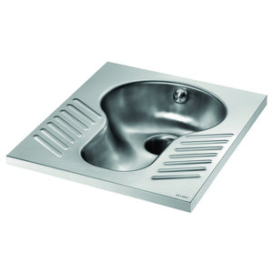 Hurktoilet SHA XS 1 sproeikop+hevel RVS 304 mat