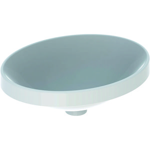 VariForm opbouwwastafel ovaal 50x40cm zonder overloop wit