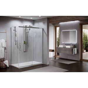Zijwand Zephyros 2.0 Fh 87 Ver.87-90 Cm Helder Glas Zwart
