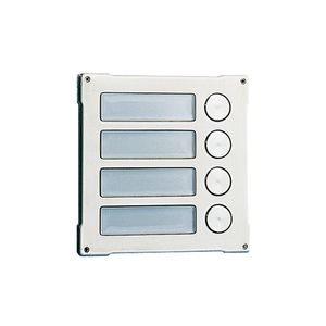 Vandalcom RVS module met 4 beldrukkers/naamkaders