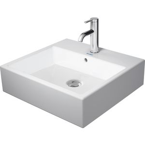 VERO AIR #235050 wastafel 500mm wit met kraangat met overloop