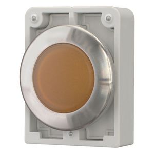 Signaallamp 30mm RVS vlak amber