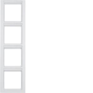 Afdekraam 4v vert. tekstveld berker Q.3 polarwit soft-finish