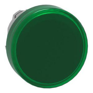 Kop voor lampje Ø22mm rond glad kapje Groen