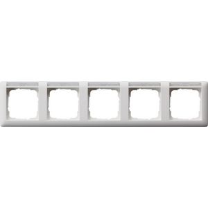 Afdekraam 5-voudig horizontaal TK Gira Standard 55 zuiver wit m