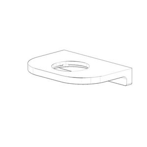 Houder voor zeepschaaltje 142x26x101mm chr
