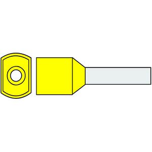 Zak a 100st. Twinadereindhuls geisoleerd 6mm² Geel 14mm DIN