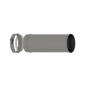 Pijp galva-RVS Ø150/100 1000mm alu-metallic