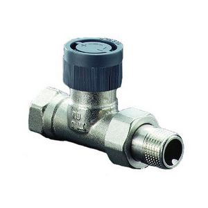 Thermostatisch bovend. KTB recht vernikkeld DN15 1/2