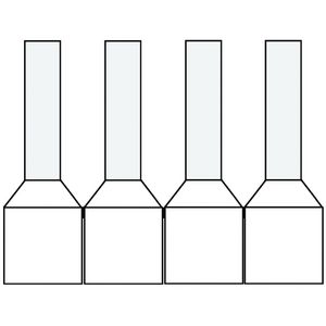 Zak a 500st. Adereindhuls geisol. 0,50mm² Band Wit 8mm stand