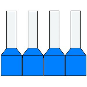 Zak a 500st. Adereindhuls geisol. 0,75mm² Blauw 8mm stand.