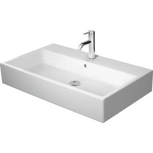VERO AIR #235080 wastafel 800mm wit zonder kraangat met overloop