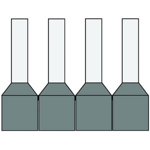 Zak a 500st. Adereindhuls geisol. 0,75mm² Band Grijs 8mm DIN