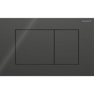 Sigma40 bedieningsplaat 2-toets spoeling SQUARE glas zwart