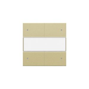 Afwerkingsset 4-voudige pot.vrij knop 24V Led/tekst gold