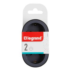 Contactstop Dominio 2x2P + A zwart VVE=10
