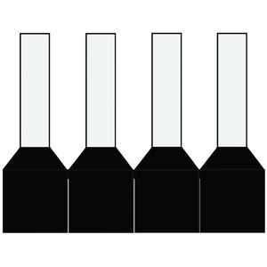 Zak a 500st. Adereindhuls geisol. 1,50mm² Band Zwart 8mm DIN