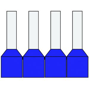 Zak a 500st. Adereindhuls geisol. 2,50mm² Band Blauw 8mm DIN