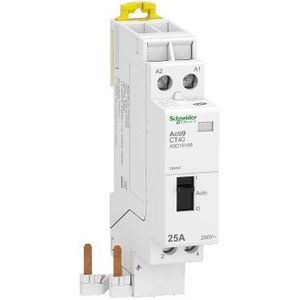 Contactor handmatige bediening 2NO 25A 230V AC Acti9 CT40