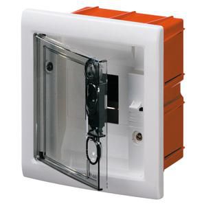 INBOUWKAST MET TRANSPARANTE DEUR MET ROOKGLAS 4 MODULE IP40