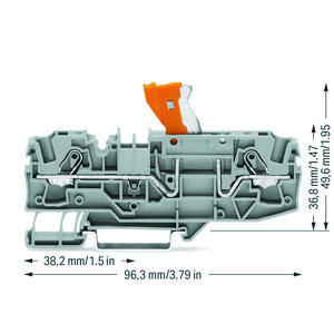 2-draads scheidingsklem draaib.test 2006-1671 VVE=25