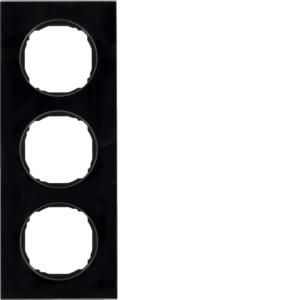 Afdekraam 3-v vlak berker R.8 glas zwart