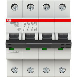 Installatieautomaat Tractie 32A B-karakteristiek 10kA 3P+Nul