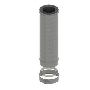 Pijp alu-galva Ø100/60 antraciet, 500mm, inkortbaar