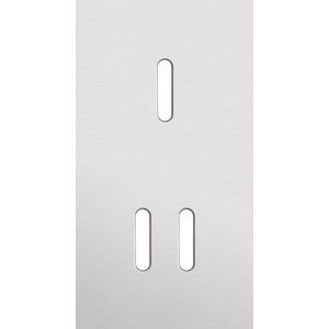 Tweevoudige afdekpl. verticaal 71mm centerafstand een enkelv