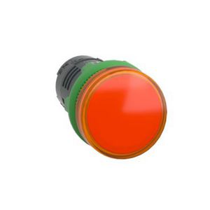 Monolithische signaallamp 22 Gladde lens Led 230-240V Oranj