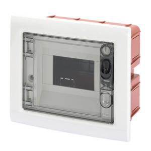INBOUWKAST MET TRANSPARANTE DEUR MET ROOKGLAS 6 MODULE IP40