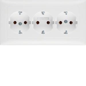 Wandcontactdoos RA 3-v volle afdekpl berker S.1/B.3/B.7 mat