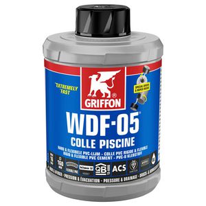 Flacon zeer snelle, thixotrope, blauwe hard PVC-lijm WDF-05 1 liter VVE=8