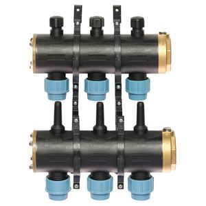 Brineverdeler 4420 2 "kunststof + PE-koppeling 32mm 3-groepen
