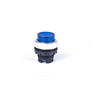 Knop verhoogd tijdelijk zonder print met verlichtings-mogelijkheid Blauw