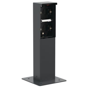 Spuitwaterdichte tuinpaal grondplaat 2 Hydro functies zwart