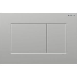 Sigma01 bedieningsplaat 2-toets spoeling SQUARE mat verchroomd gelakt / Easy to clean gecoat