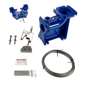 Voetbocht+flensdraadgeleiding inbouwdiepte 4,5 m DN50