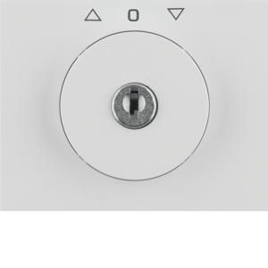 Centraalplaat + slot jaloezie berker K.1/K.5 polarwit (0-stand uitneembaar)