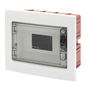 INBOUWKAST MET TRANSPARANTE DEUR MET ROOKGLAS 8 MODULE IP40