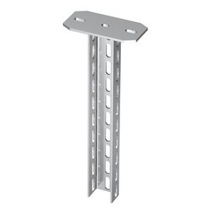 Hangprofiel vastgelaste kopplaat 70x50x1000 rvs A2