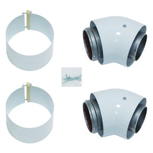 Bocht 45° 80/125mm alu