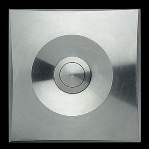 RVS beldrukker vierkant opbouw