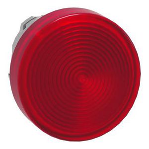 Kop voor lampje Ø22mm rond Geribbeld kapje Rood