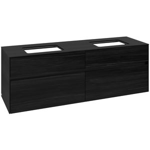 Wastafelonderkast Collaro 1600x548x500mm Black Oak C123B0AB