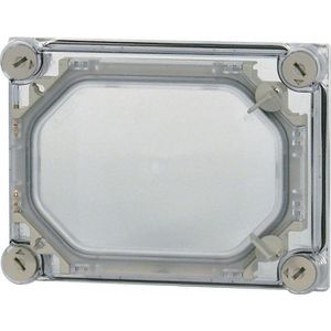 Deksel CI HxBxD=250x187.5x25mm met deur transparant