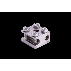 Aardblokje 1x25+1x6mm² schuine zij-inleg vol RVS 316